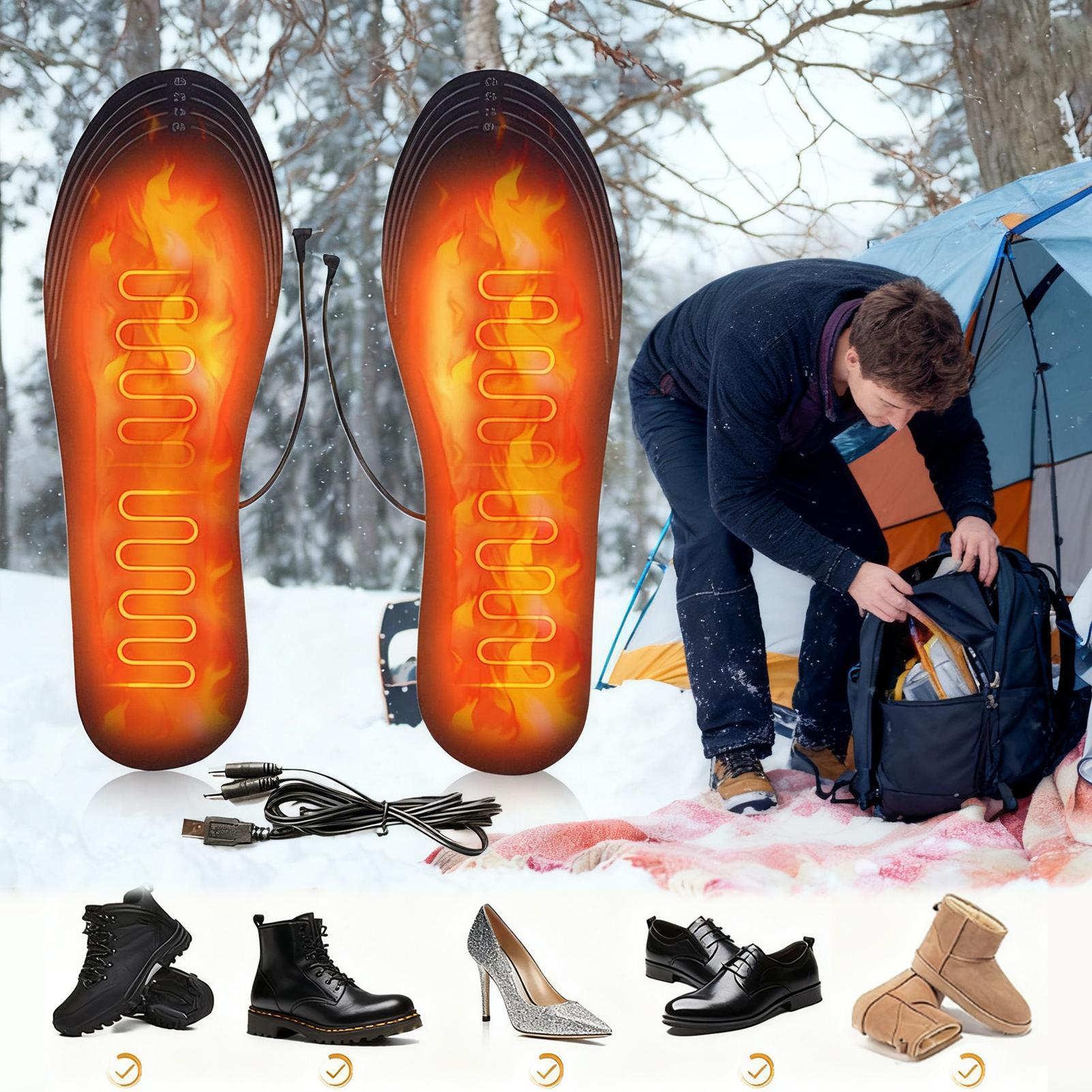 Heated Insole Rechargeable - USB Rechargeable Heated Insoles, Cuttable Electric