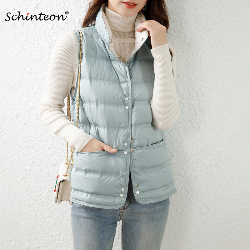Down Vest Ultralight - Schinteon Women Ultralight White Duck Down