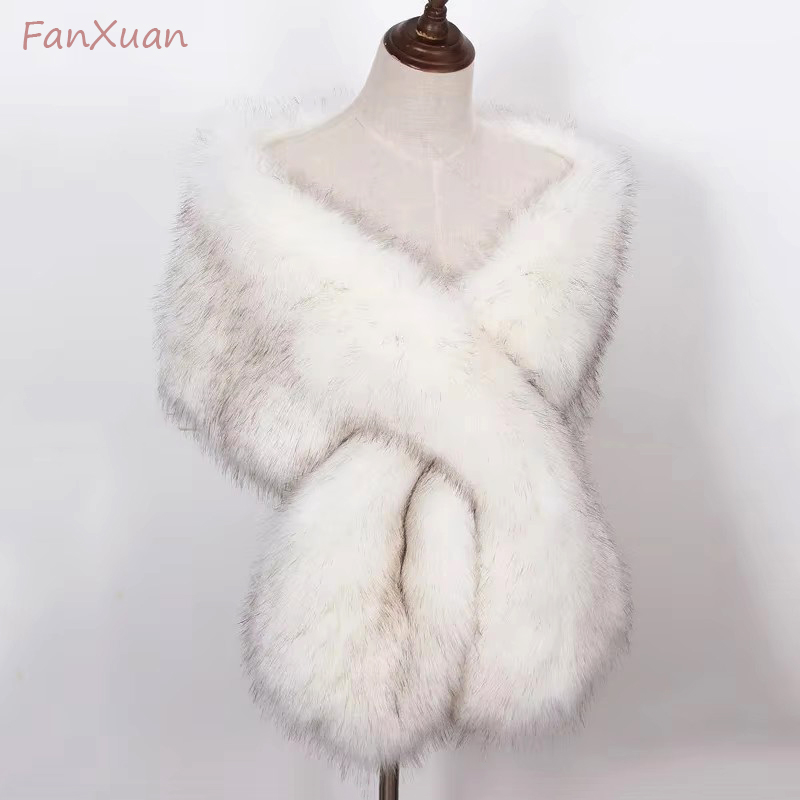 Winter Clothing Clearance Sale - Faux Fox Fur Women Wraps Long