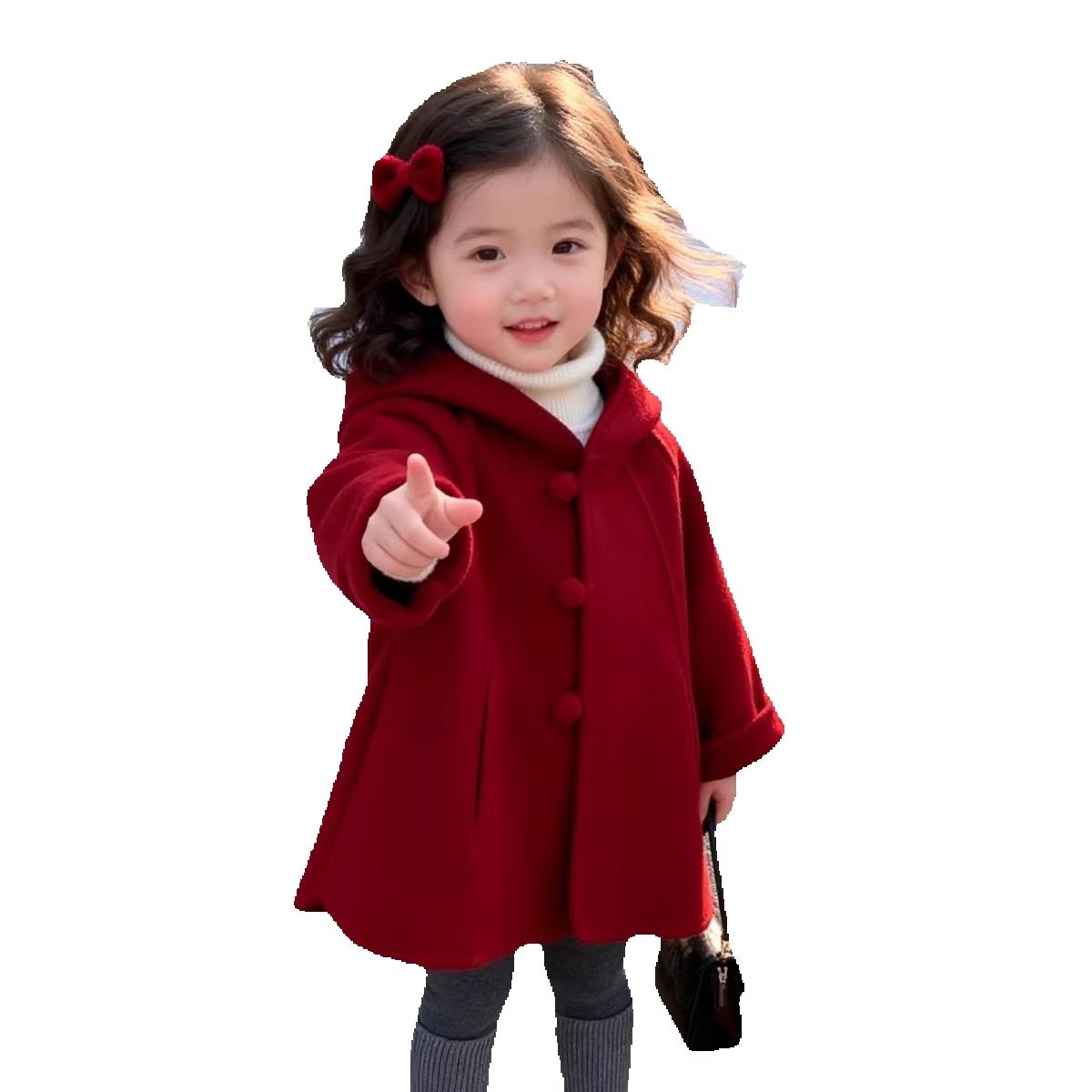 Girls Wool Coat Autumn Winter  - Winter Clothing Baby Girl 评论和价格