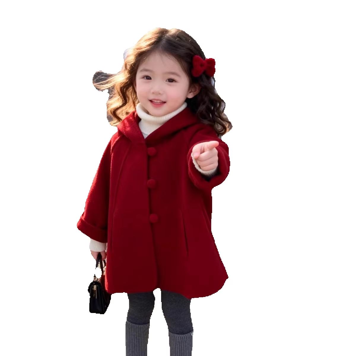 Girls Wool Coat Autumn Winter  - Winter Clothing Baby Girl 评论和价格