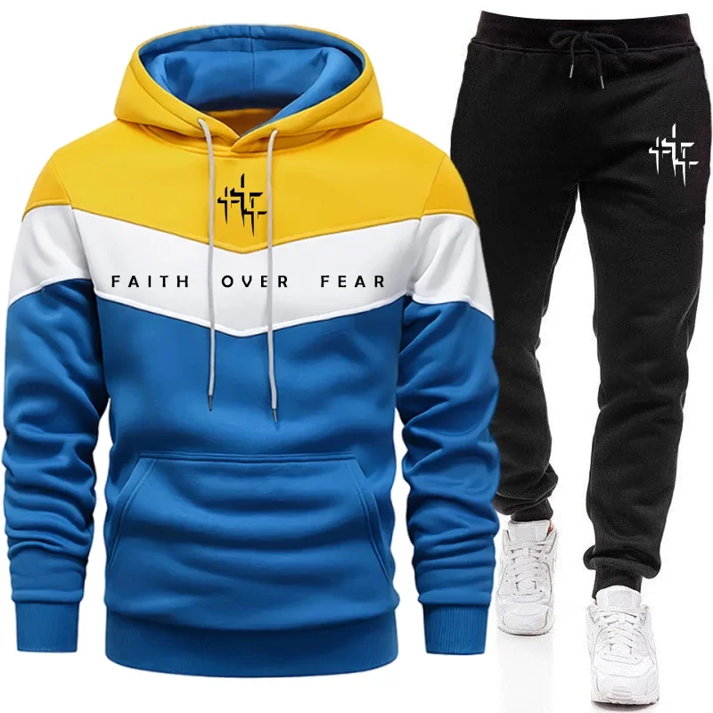 Faith Over Fear Men's Tracksui - Winter Clothing Fashion 评论和价格