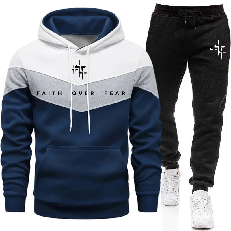 Faith Over Fear Men's Tracksui - Winter Clothing Fashion 评论和价格