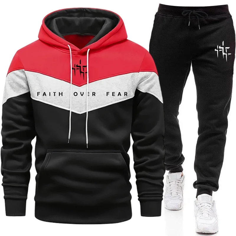 Faith Over Fear Men's Tracksui - Winter Clothing Fashion 评论和价格