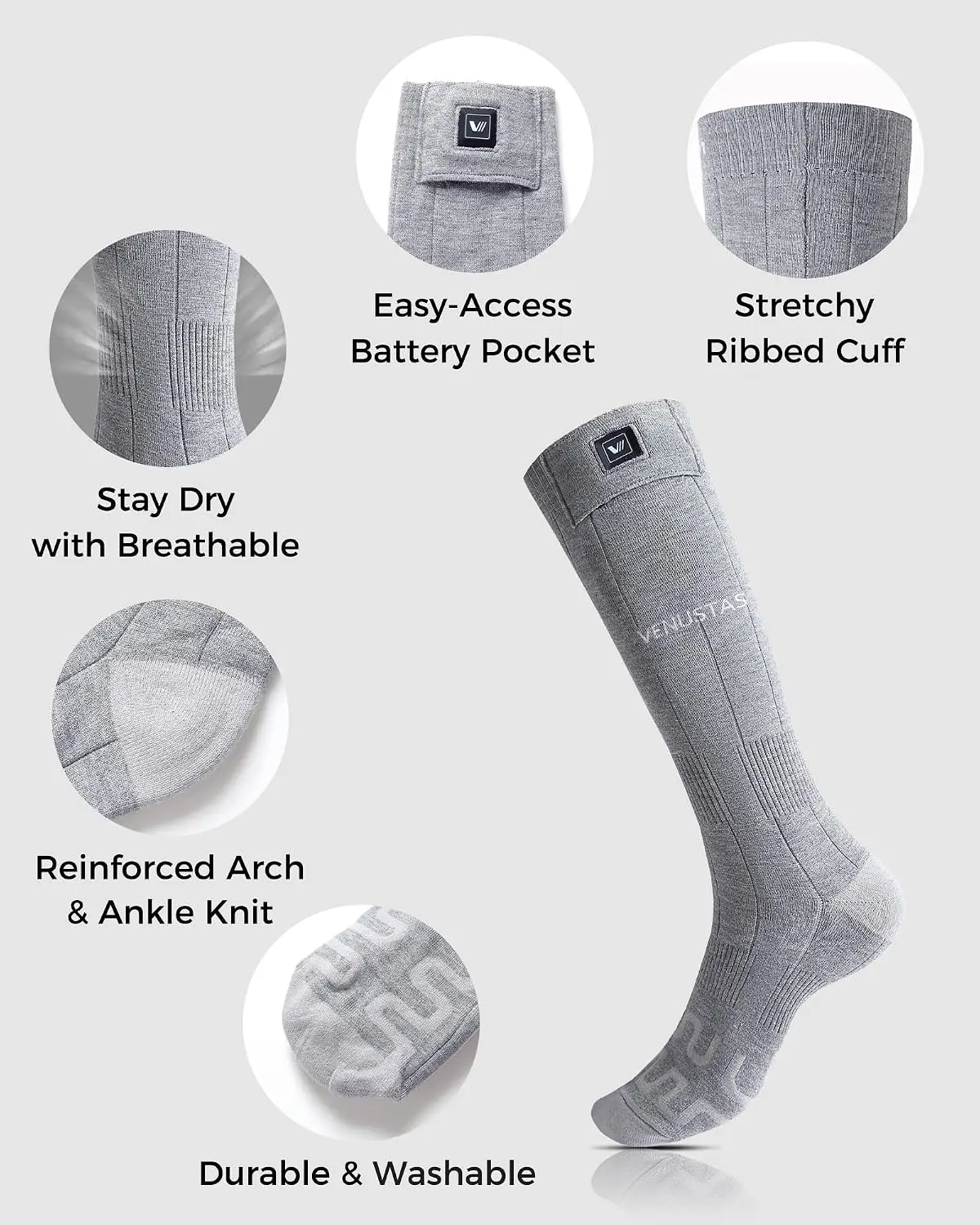 BestsellerHeated Socks for Men - Heated Insole Rechargeable 评论和价格