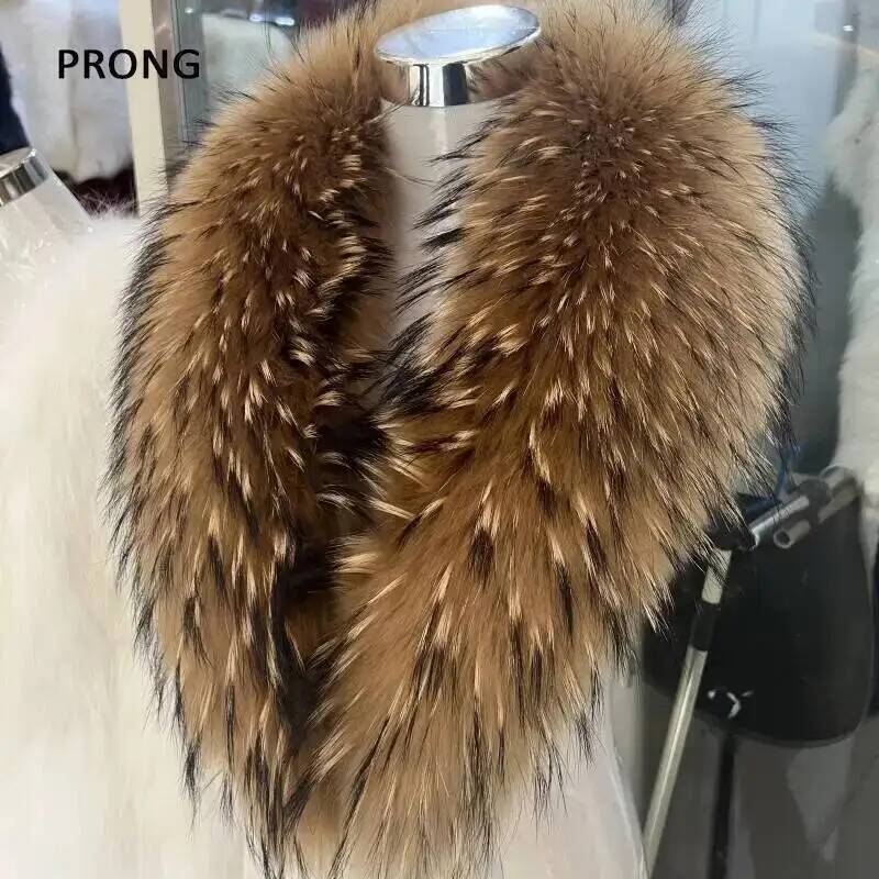 Natural Raccoon Fur Collar Rea - Winter Clothing Clearance Sale 评论和价格