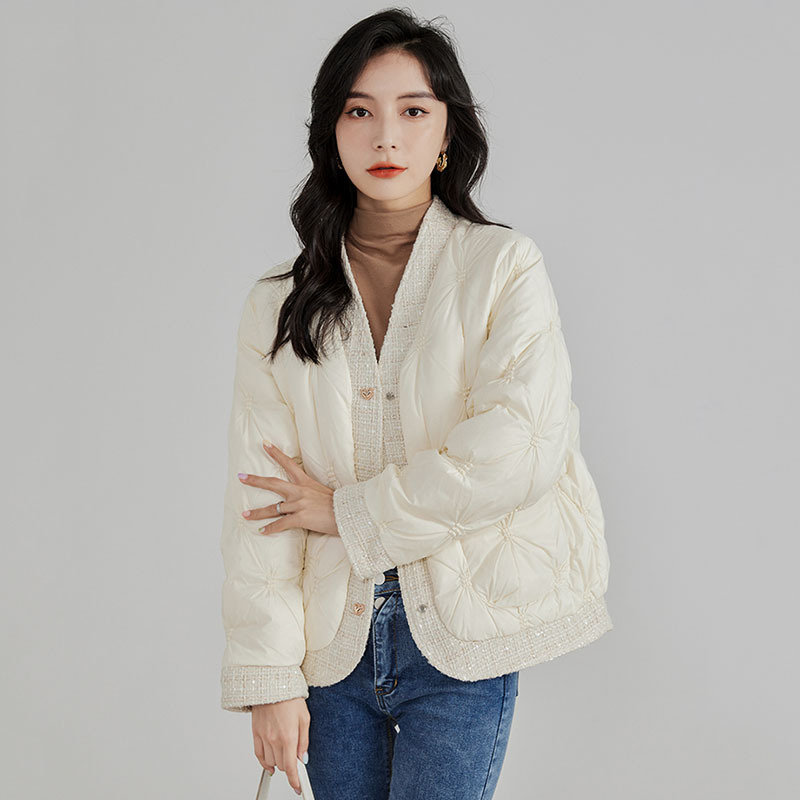 Autumn Winter Down Jacket V-Ne - Winter Clothing Trends 评论和价格
