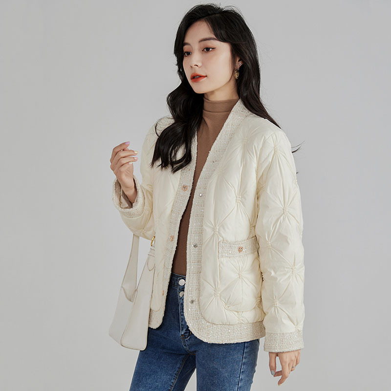 Autumn Winter Down Jacket V-Ne - Winter Clothing Trends 评论和价格