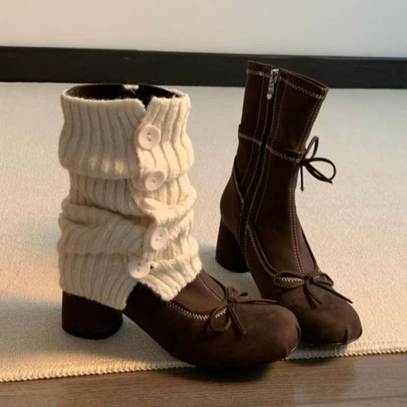 Bow High Heels Women Boots New - Winter Clothing Clearance Sale 评论和价格