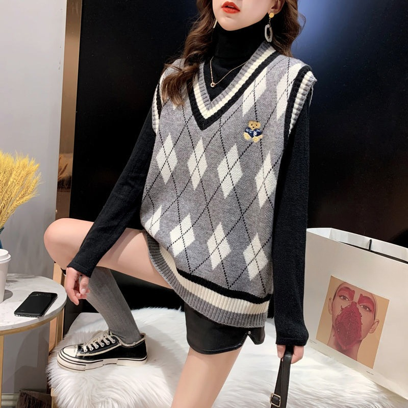 Red Knit Vests for Women Sleev - Winter Clothing Trends 评论和价格