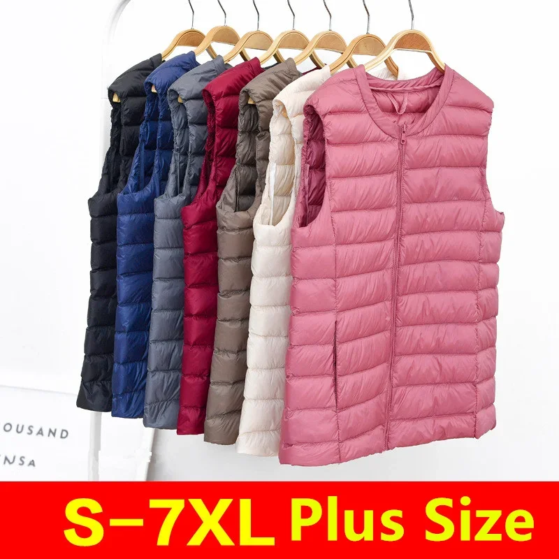 8 Colors Women Sleeveless Zipp - Down Vest Ultralight 评论和价格