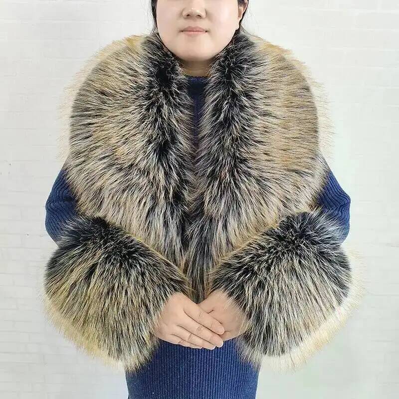 Large Women Faux Fox Fur Scarf - Winter Clothing Clearance Sale 评论和价格