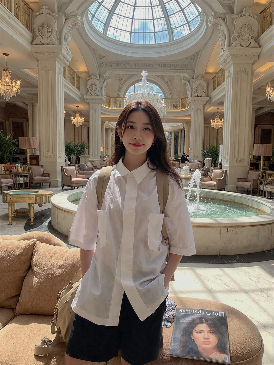 Short Sleeve Korean Style Shir - Winter Clothing Trends 评论和价格