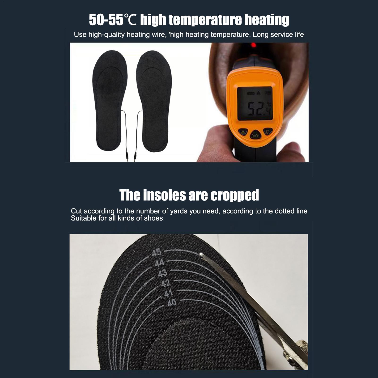 USB Heated Insoles Cuttable Th - Heated Insole Rechargeable 评论和价格
