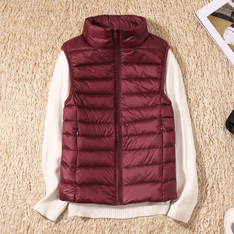 New Women Sleeveless Women's U - Down Vest Ultralight 评论和价格