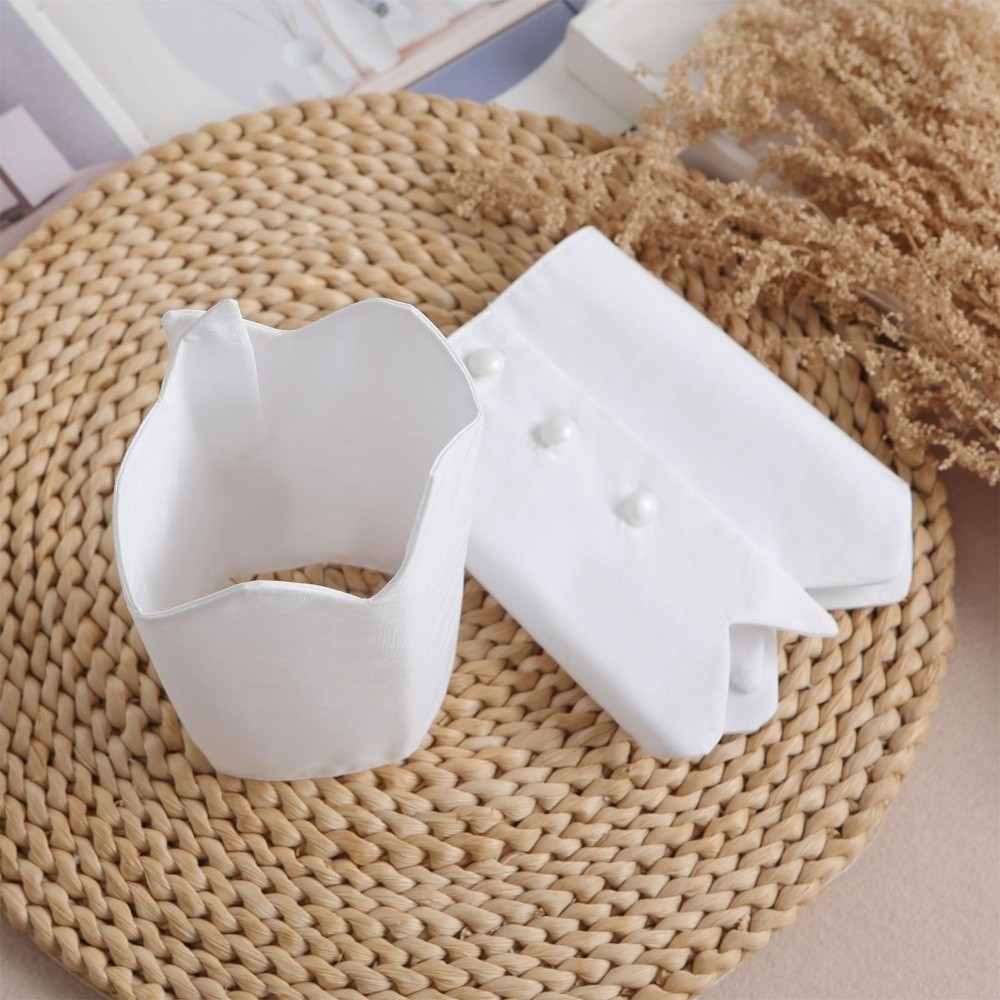 Trend White Fake Cuffs Button  - Winter Clothing Accessories 评论和价格