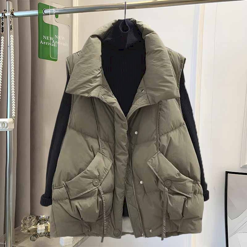 Korean Fashion Silk Floss Vest - Down Vest Ultralight 评论和价格
