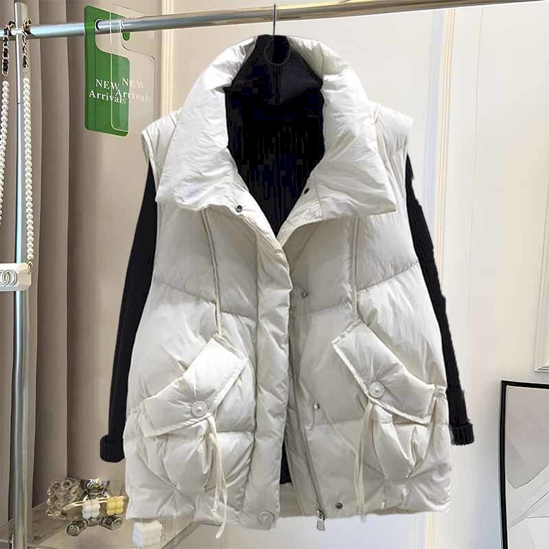 Korean Fashion Silk Floss Vest - Down Vest Ultralight 评论和价格