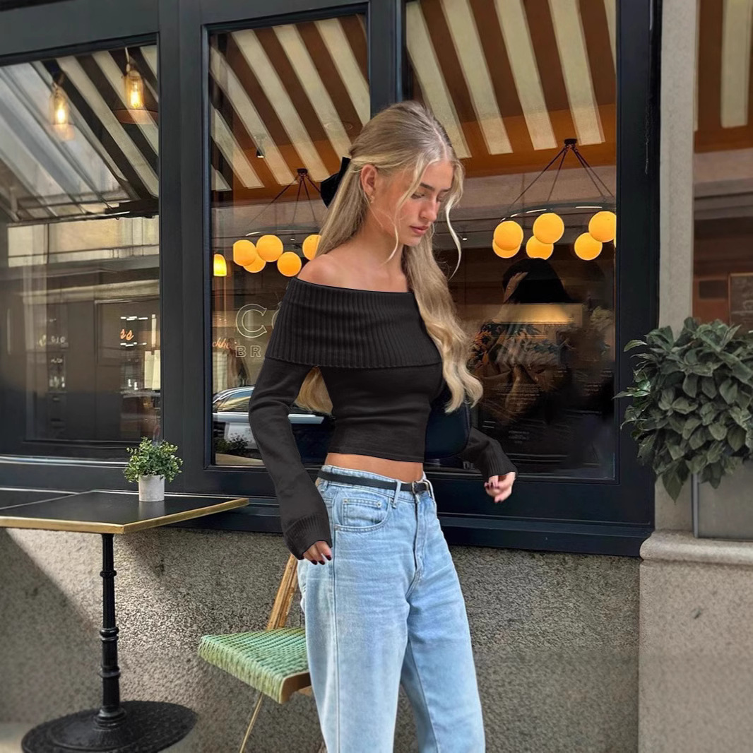 Street Fashion Off Shoulder To - Winter Clothes 评论和价格