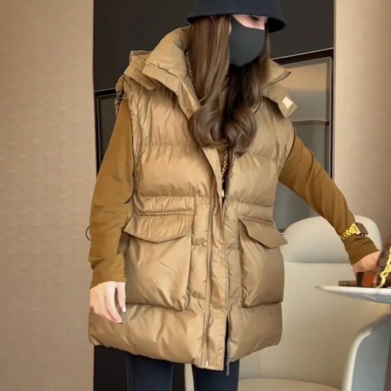 Women Winter Down Cotton Vest  - Down Vest Ultralight 评论和价格