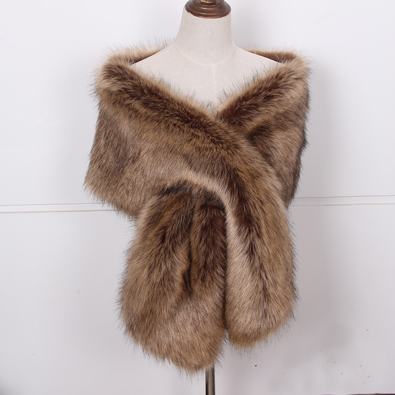 Faux Fox Fur Women Wraps Long  - Winter Clothing Clearance Sale 评论和价格