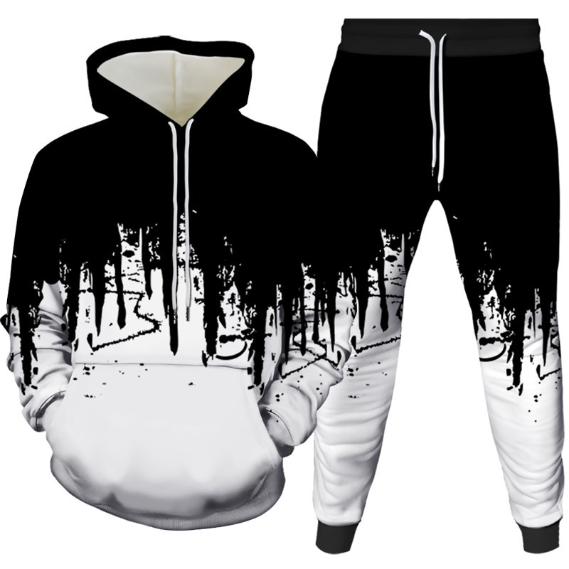 Ink Painting 3D Printed Hoodie - Winter Clothing Fashion 评论和价格