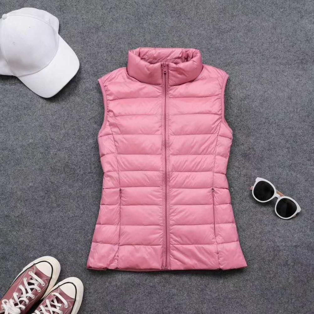 Spring autumn women 90% white  - Down Vest Ultralight 评论和价格