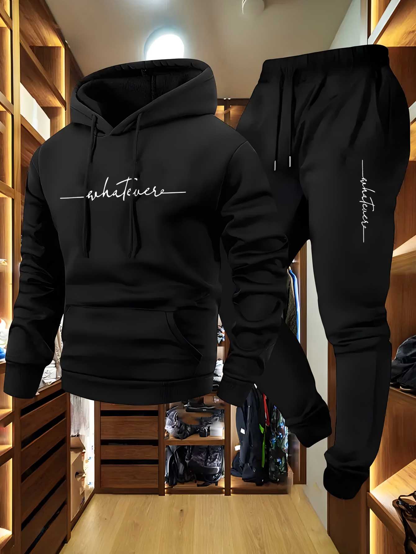2-Piece Fleece Tracksuit for M - Winter Clothing Trends 评论和价格